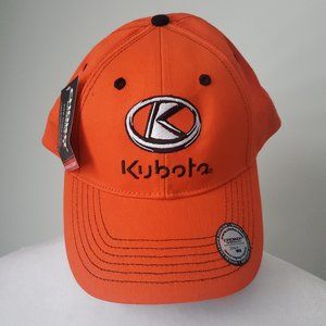 NEW * KUBOTA Baseball Cap Hat Orange Black White Farmer Tractor Barn Outdoor